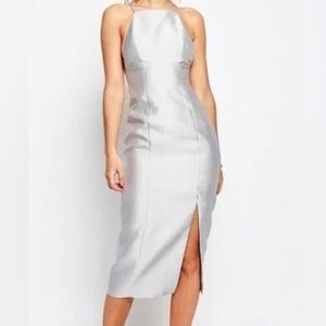 Keepsake Billboard Pencil Dress in Silver